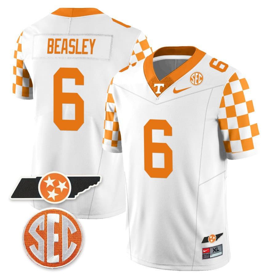 Men Tennessee Volunteers #6 Beasley White 2024 Nike Checkerboard & Alternate NCAA Jersey->indianapolis colts->NFL Jersey